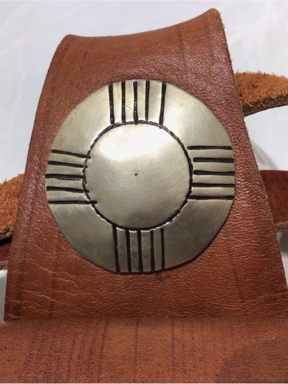 Western Belt Bag or Saddlebag -Leather, -Turquoise Stone - Picture 5 of 8